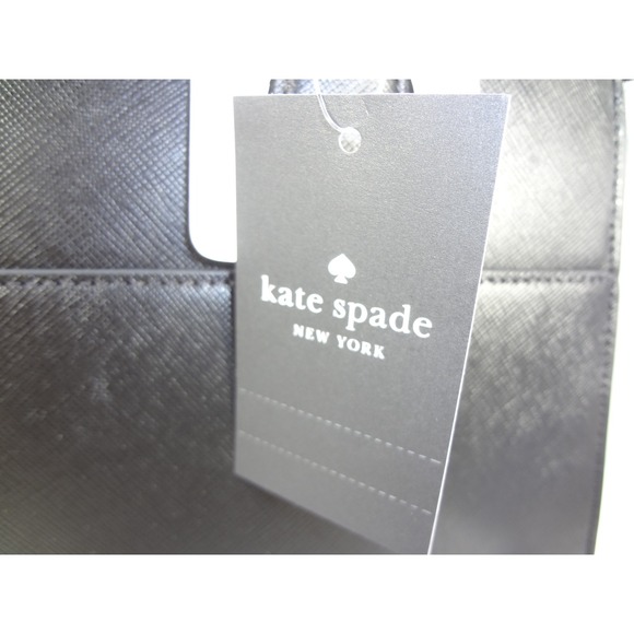 NWT Kate Spade Madison Saffiano Leather Medium Satchel Black Gold-Tone Hardware - Picture 7 of 9